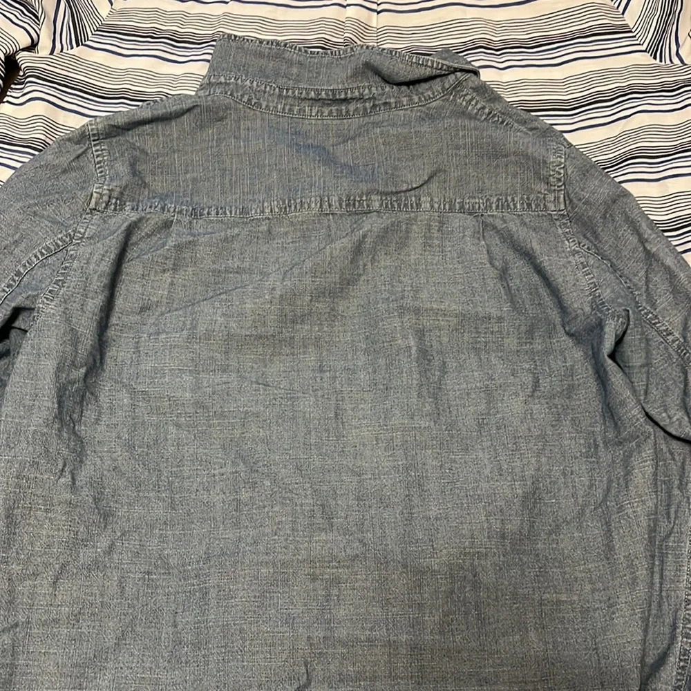 Jcrew Half Button Down Chambray Shirt - Picture 3 of 3